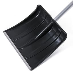 Лопата для уборки снега, автомобильная, пластиковый ковш 380×370 мм, алюминиевая планка, алюминиевый черенок, с ручкой