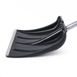 Лопата для уборки снега, автомобильная, пластиковый ковш 380×370 мм, алюминиевая планка, алюминиевый черенок, с ручкой