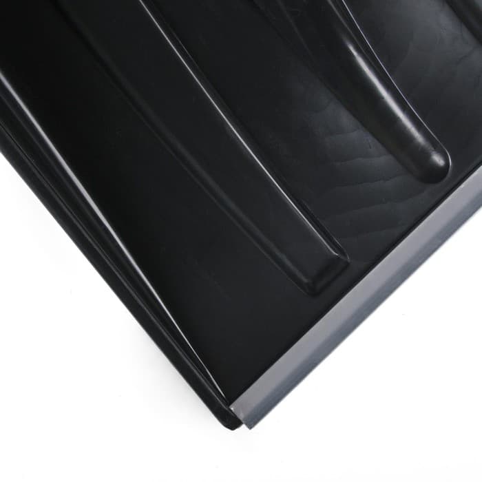 Лопата для уборки снега, автомобильная, пластиковый ковш 380×370 мм, алюминиевая планка, алюминиевый черенок, с ручкой