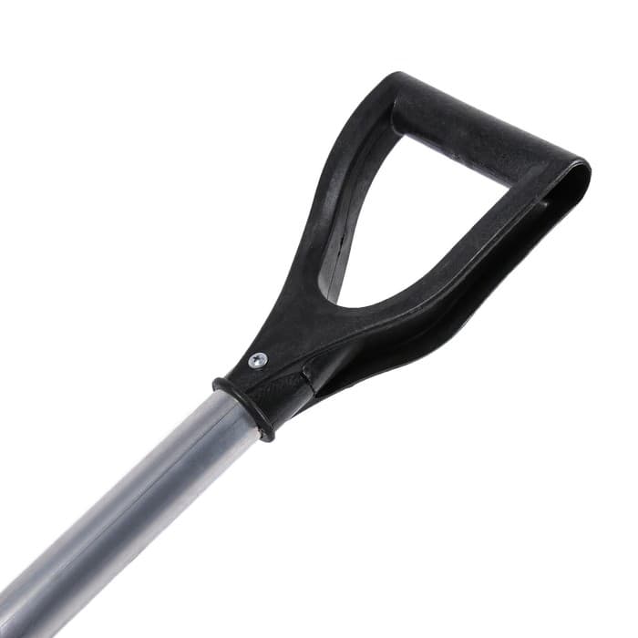 Лопата для уборки снега, автомобильная, пластиковый ковш 380×370 мм, алюминиевая планка, алюминиевый черенок, с ручкой