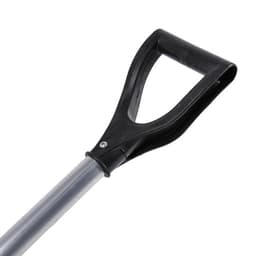 Лопата для уборки снега, автомобильная, пластиковый ковш 380×370 мм, алюминиевая планка, алюминиевый черенок, с ручкой