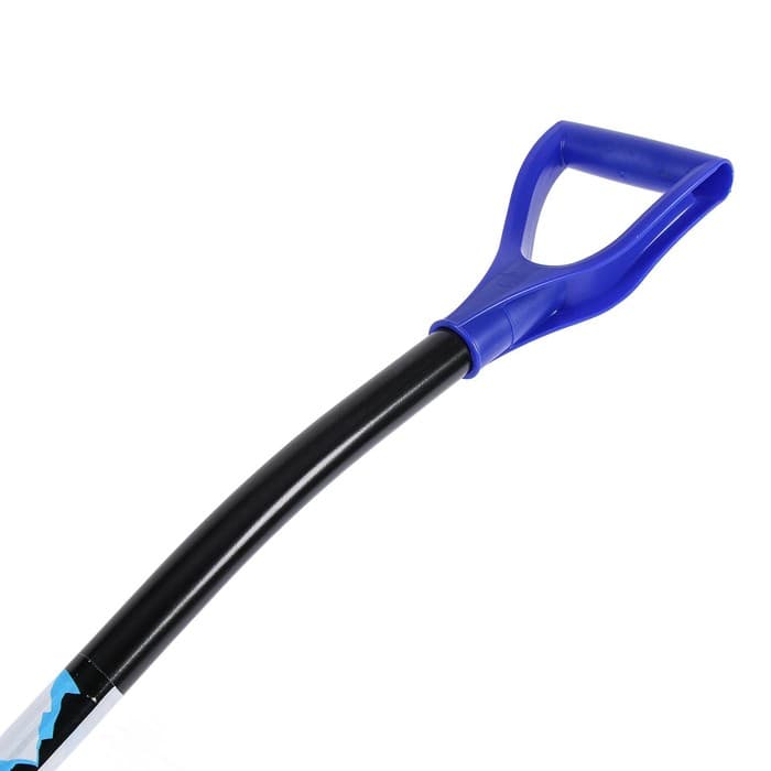 Лопата для уборки снега, пластиковый ковш 500×375 мм, алюминиевая планка, алюминиевый черенок, с ручкой