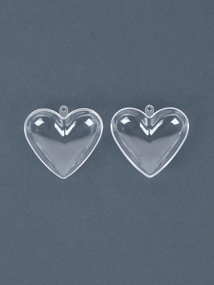Заготовка - подвеска, раздельные части «Сердце», размер собранного: 6×6×3.6 см