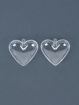 Заготовка - подвеска, раздельные части «Сердце», размер собранного: 6×6×3.6 см