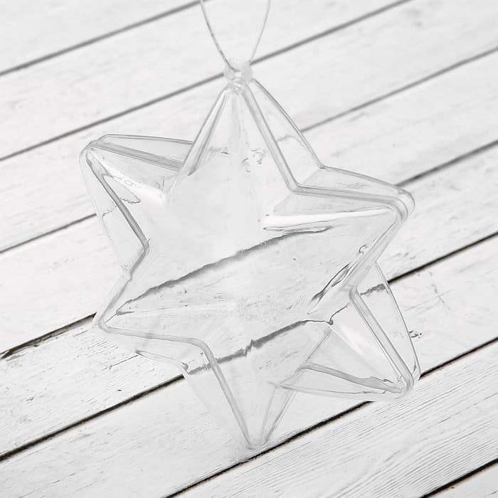 Заготовка - подвеска, раздельные части «Звезда 6-ти конечная», размер собранного: 4.3×10×10 см