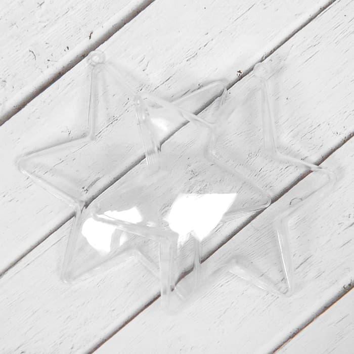 Заготовка - подвеска, раздельные части «Звезда 6-ти конечная», размер собранного: 4.3×10×10 см