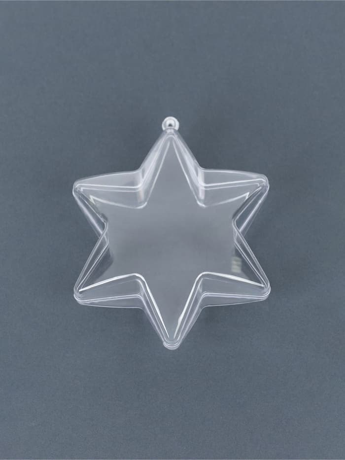 Заготовка - подвеска, раздельные части «Звезда 6-ти конечная», размер собранного: 4.3×10×10 см