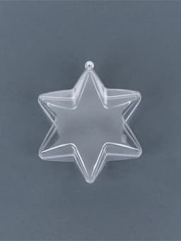 Заготовка - подвеска, раздельные части «Звезда 6-ти конечная», размер собранного: 4.3×10×10 см