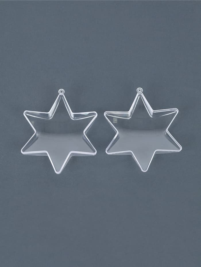 Заготовка - подвеска, раздельные части «Звезда 6-ти конечная», размер собранного: 4.3×10×10 см