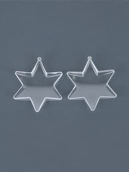 Заготовка - подвеска, раздельные части «Звезда 6-ти конечная», размер собранного: 4.3×10×10 см