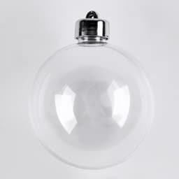 Ёлочный шар заготовка, раздельные части «Шар с съемной пуцкой», диаметр собранного 8 см