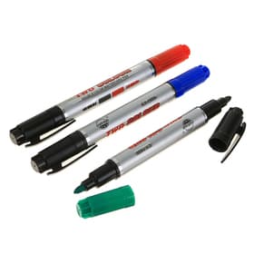 Маркер для доски, узел 2.5 мм, ширина линии 2.5 мм, двусторонний, водный, МИКС