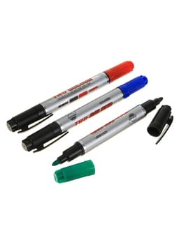 Маркер для доски, узел 2.5 мм, ширина линии 2.5 мм, двусторонний, водный, МИКС