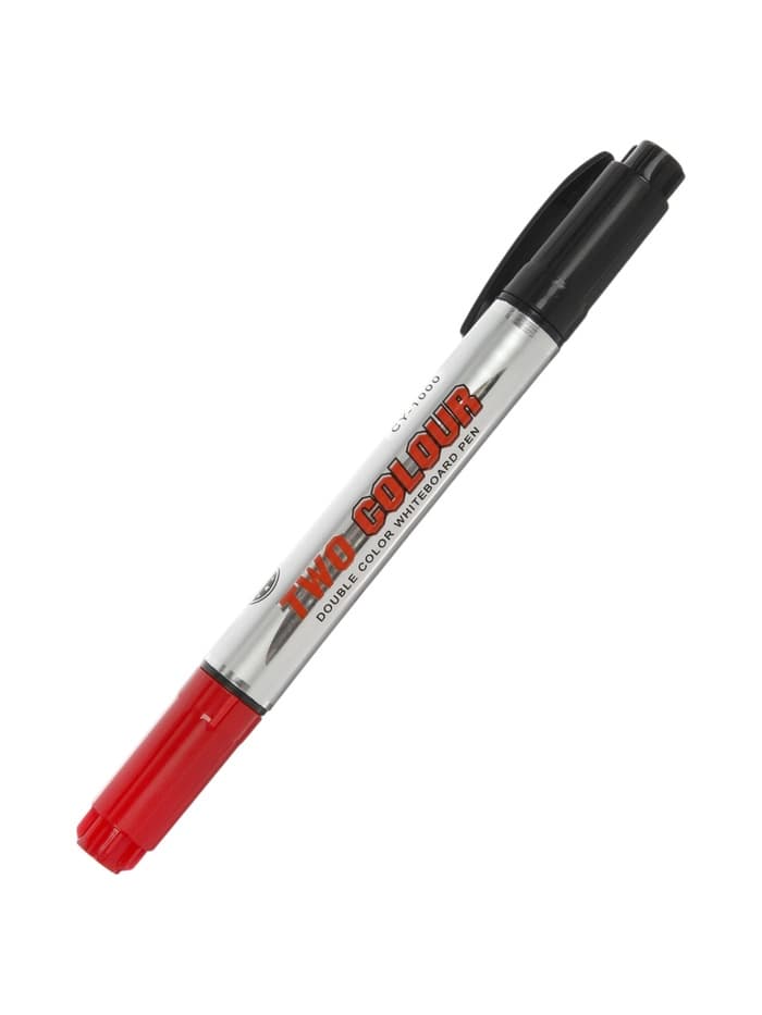 Маркер для доски, узел 2.5 мм, ширина линии 2.5 мм, двусторонний, водный, МИКС