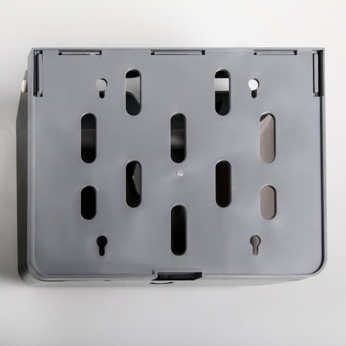 Диспенсер для бумажных полотенец в листах, пластиковый (макс. 200 шт.), 27×11×20.5 см, чёрный