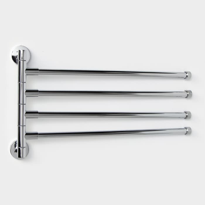 Держатель для полотенец с 4-мя поворотными панелями, Accoona A121-4, хром