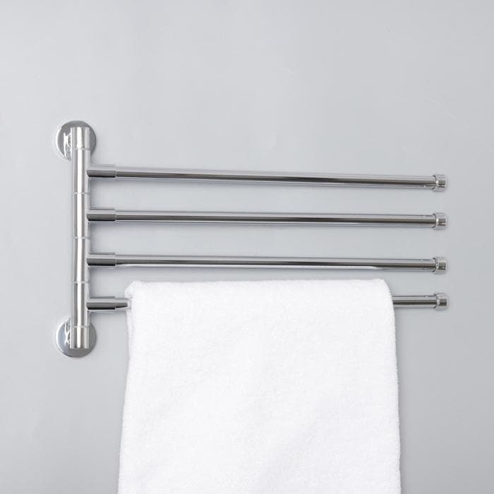 Держатель для полотенец с 4-мя поворотными панелями, Accoona A121-4, хром
