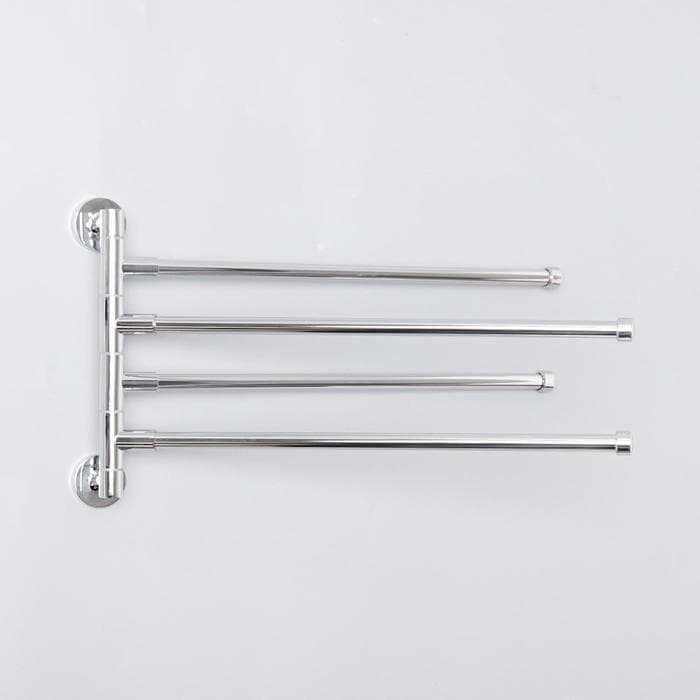 Держатель для полотенец с 4-мя поворотными панелями, Accoona A121-4, хром