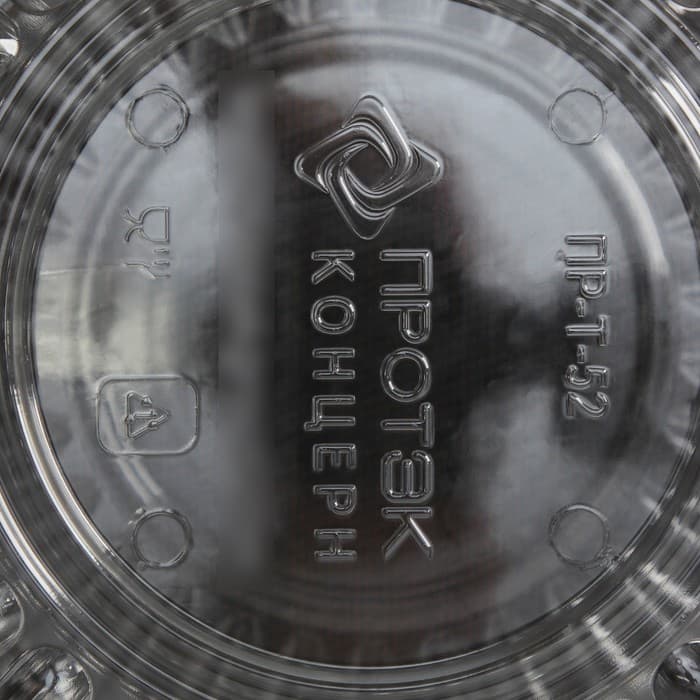 Контейнер для торта одноразовый с неразъёмной крышкой ИП-52 В, 23×11.4 см, внутренний 21×10.1 см, пластик, прозрачный