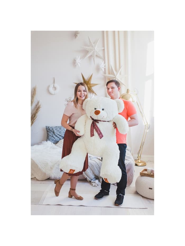 Мягкая игрушка «Медведь Амур», цвет молочный, 80 (155) см