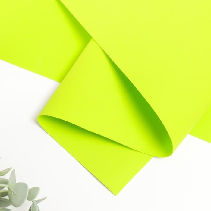 Фоамиран иранский, 0.8-1 мм, жёлто-зелёный, 60×70 см