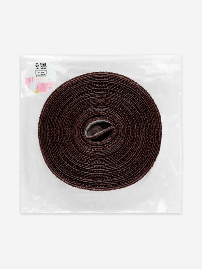 Лента текстильная «Кружево», 20 мм, 4.5±0.5 м, коричневая