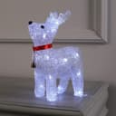 Светодиодная фигура «Олень с колокольчиком» 18×25×8 см, акрил, 20 LED, от батареек ААх2, свечение белое
