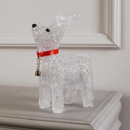 Светодиодная фигура «Олень с колокольчиком» 18×25×8 см, акрил, 20 LED, от батареек ААх2, свечение белое