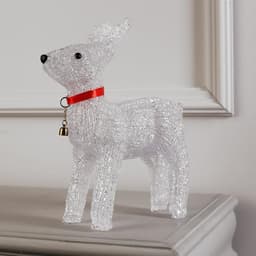 Светодиодная фигура «Олень с колокольчиком» 25×30×9 см, акрил, 24 LED, от батареек ААх3, свечение белое