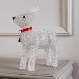 Светодиодная фигура «Олень с колокольчиком» 25×30×9 см, акрил, 24 LED, от батареек ААх3, свечение белое