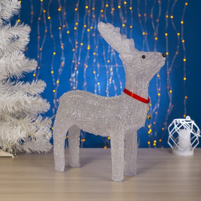 Светодиодная фигура «Оленёнок гордый» 30×40×11 см, акрил, 40 LED, 220 В, свечение белое