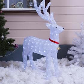 Светодиодная фигура «Олень» 70×115×25 см, акрил, 180 LED, 8 режимов, 24 В, свечение белое