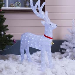 Светодиодная фигура «Олень» 70×115×25 см, акрил, 180 LED, 8 режимов, 24 В, свечение белое