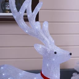 Светодиодная фигура «Олень» 70×115×25 см, акрил, 180 LED, 8 режимов, 24 В, свечение белое