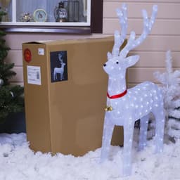 Светодиодная фигура «Олень» 70×115×25 см, акрил, 180 LED, 8 режимов, 24 В, свечение белое