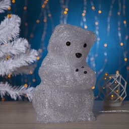Светодиодная фигура «Медведица» 22×30×22 см, акрил, 40 LED, 220 В, свечение белое