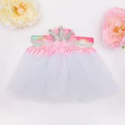 Набор для фотосессии (юбка, повязка) «Крошка Я. Маленькая принцесса», белый, рост 68-86 см