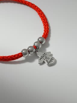 Браслет-оберег «Красная нить», талисман защиты, ангел хранитель, цвет серебро, L=20 см