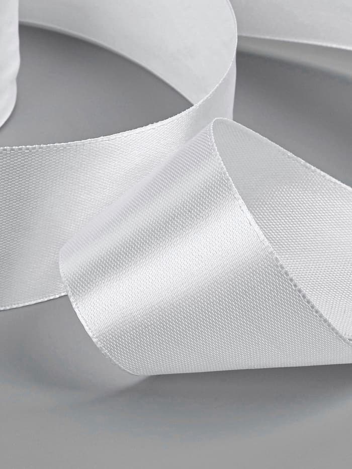 Лента атласная, 40 мм × 23 ±1 м, белая №01