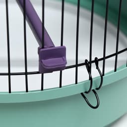 Клетка для птиц, 33×77 см, круглая, трехярусная сварная, малый поддон, МИКС