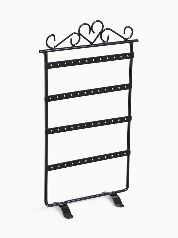 Подставка для украшений QF, 4 ряда, 16×7×29 см, чёрная
