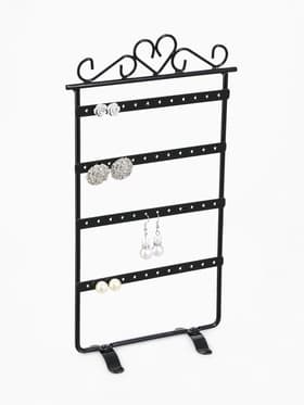 Подставка для украшений QF, 4 ряда, 16×7×29 см, чёрная