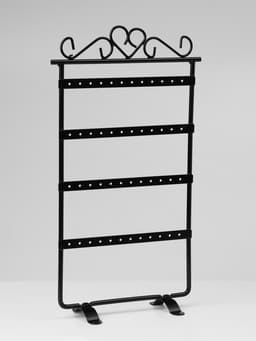 Подставка для украшений QF, 4 ряда, 16×7×29 см, чёрная