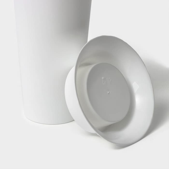 Ваза для цветов, 3 л, d=19 см, h=33 см, пластиковая, белая