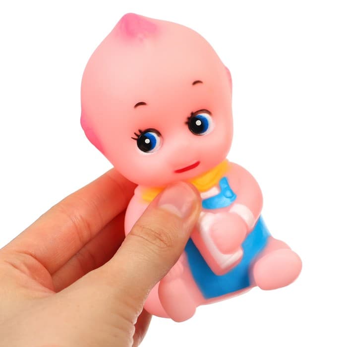 Резиновая игрушка для ванны Крошка Я «Пупсик», 10 см, с пищалкой, 1 шт.