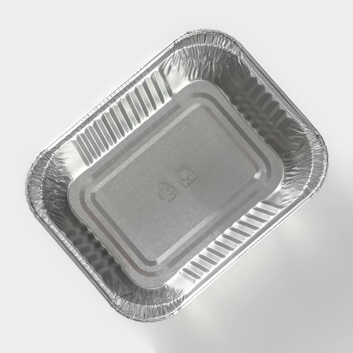 Формы для выпечки и запекания Доляна, набор 3 шт., 250 мл, 12.5×9.8×3.3 см, фольга, серебристые