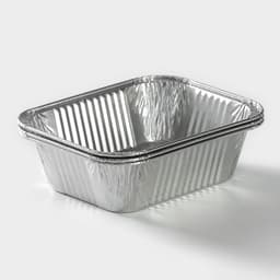 Формы для выпечки и запекания Доляна, набор 3 шт., 250 мл, 12.5×9.8×3.3 см, фольга, серебристые