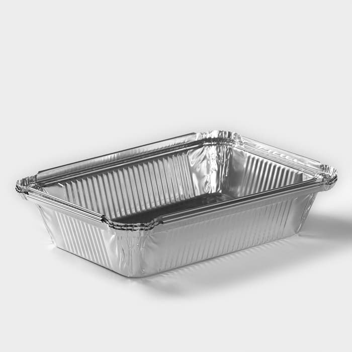 Формы для выпечки и запекания Доляна, набор 3 шт., 780 мл, 21×14.7×5 см, фольга, серебристые