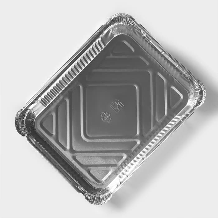 Форма для выпечки и запекания Доляна, 1.04 л, 22.5×18×4.5 см, 2 шт., фольга, серебристая