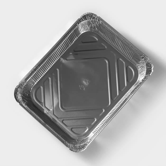 Формы для выпечки и запекания Доляна, набор 2 шт., 3.18 л, 32×26×6.5 см, фольга, серебристые